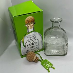 Empty Patron Tequila Bottle for Upcycling Crafts Hydroponics